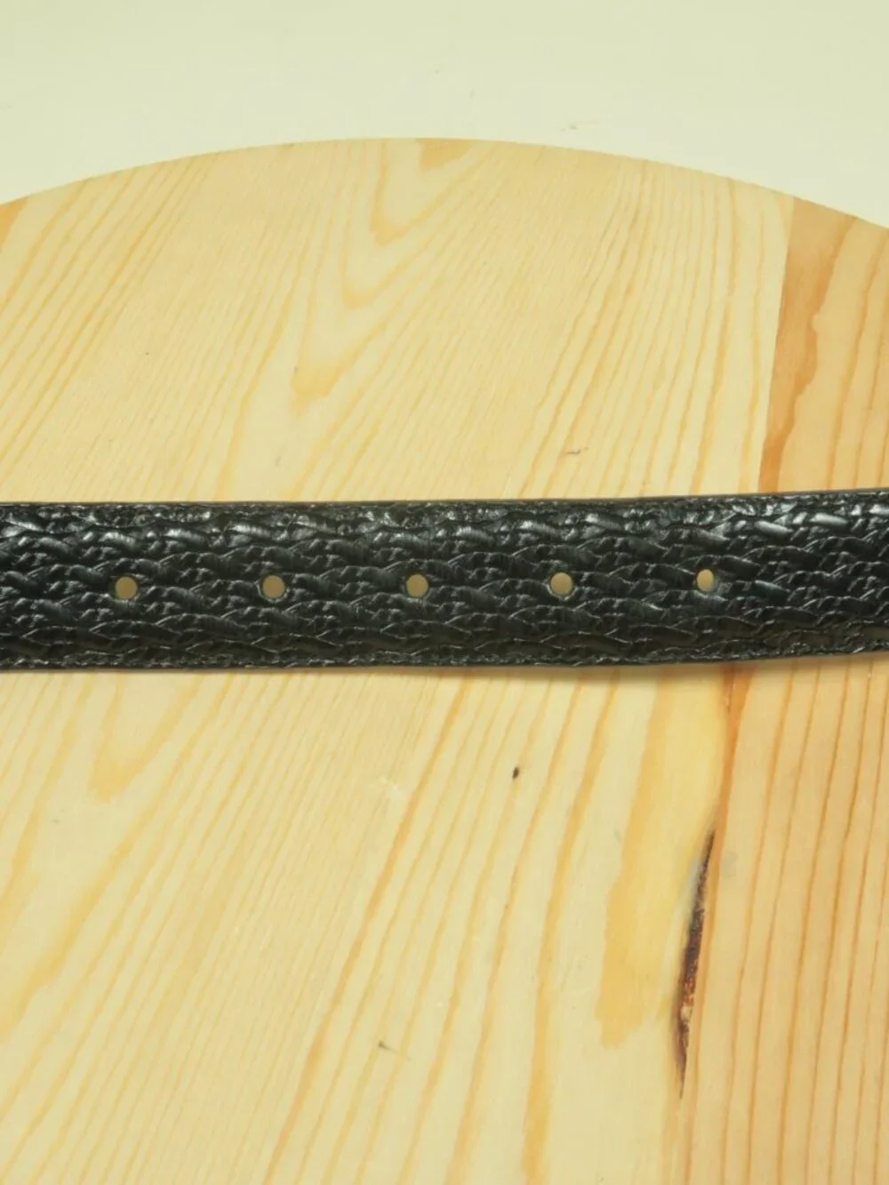 Vintage Cole Haan Interlaced Leather Belt Mens 36 FITS SMALL Black Made In USA